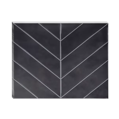 Carrelage Adhésif en Vinyle Noir - Lot de 3 Feuilles (29 x 22.9 cm)